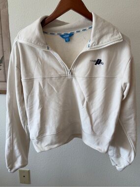 Prince Pickleball Women’s White Quarter Zip Pullover Sweatshirt Size S